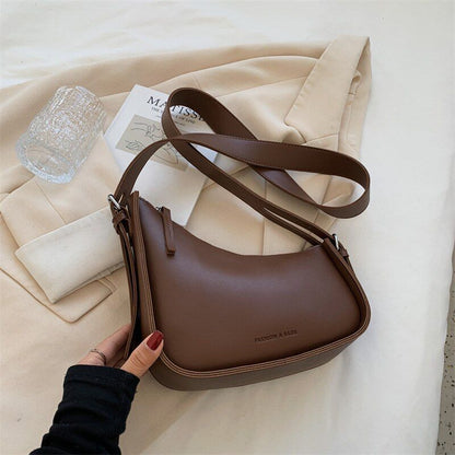 Irregular Square Design Small Shoulder Bag Synthetic Leather Underarm Crossbody