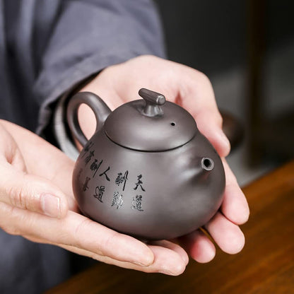 200ml Purple Clay Pot Household Teapot Kung Fu Tea Set Creative Kettle Tea