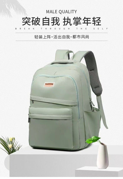 18" Canvas Boy Girls School Bag Book Bag Women Laptop Travel Backpack Rucksack