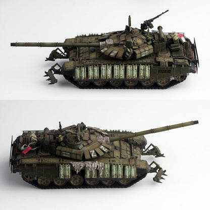 88MODLE 1/72 Russian T-72B3M Main Battle Tank Battle Damage Finished Model-