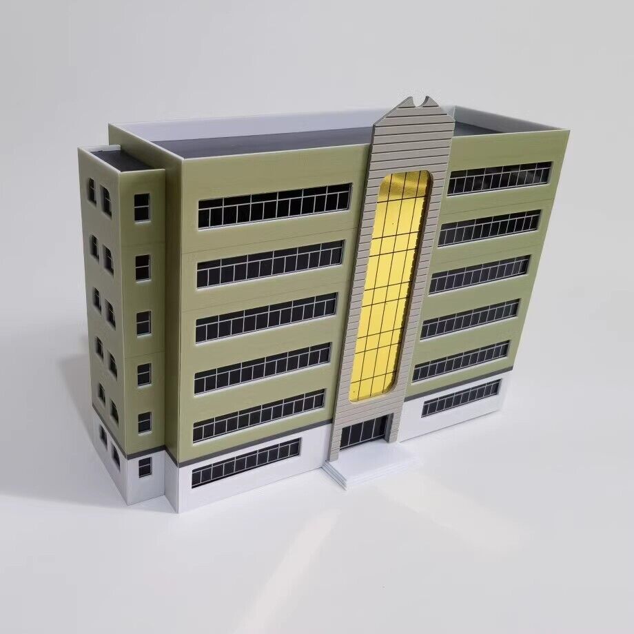 1/160 N Scale Buildings Train Railway Layout Modern Library School Model House