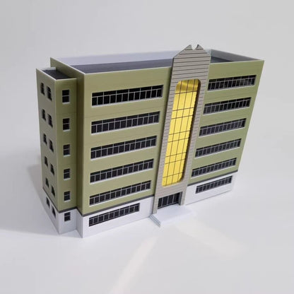 1/160 N Scale Buildings Train Railway Layout Modern Library School Model House