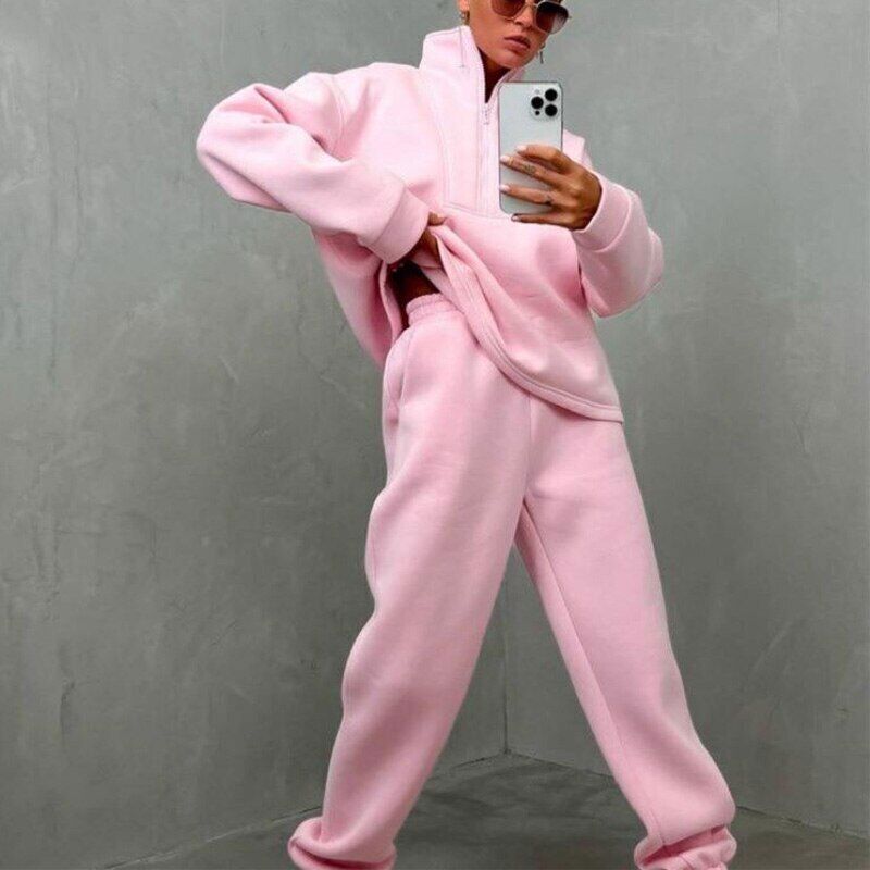 Women Suits Two Piece Long Sleeve Sweatshirt Sports Pants Outfit Set Tracksuits