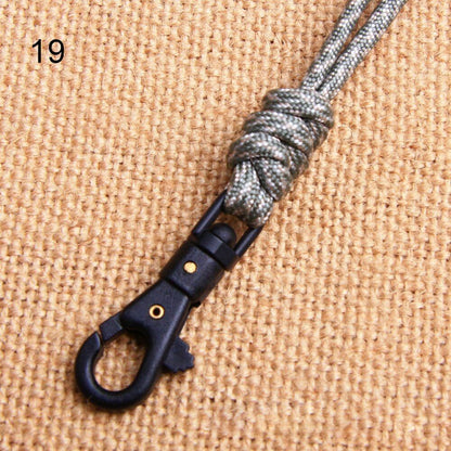 46CM 1 PC Paracord Keychain Lanyard Metal Triangle Buckle Outdoor Cord Carabiner