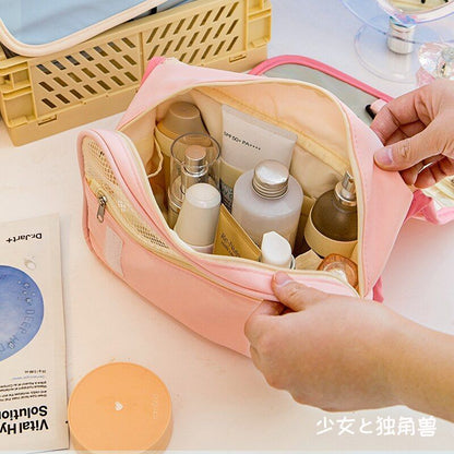 Portable Cosmetic Bag Large Travel Makeup Bags Toiletries Organizer Bathroom Bag
