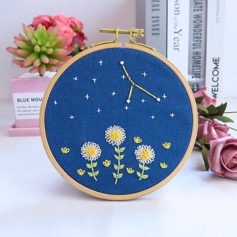 Embroidery Kit DIY Needlework Zodiac Horoscope Needlecraft Cross Stitch Artcraft