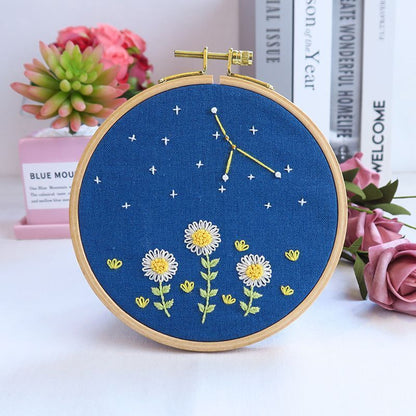 Embroidery Kit DIY Needlework Zodiac Horoscope Needlecraft Cross Stitch Artcraft