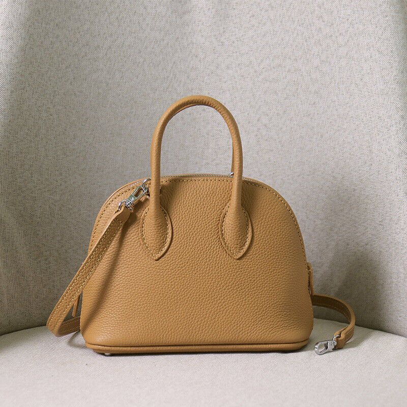 18/27/31 Real Leather Bowling Tote Purse Handbag Shoulder Bag Fashion Crossbody