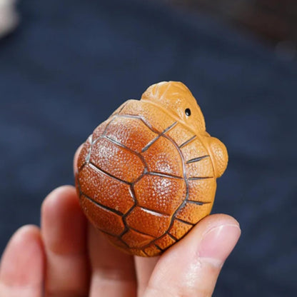 Purple Sands Wealth Turtle Tea Pet 5.2cm Animal Statue Tea Ceremony Tea Play