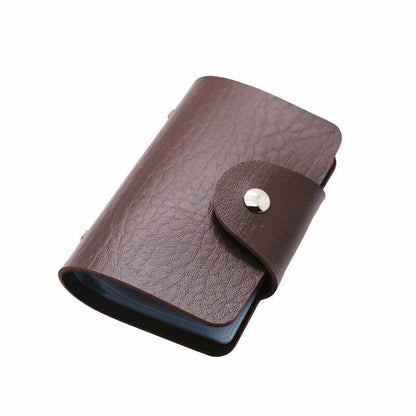 Credit Card Holder Men Women Cards Bag PU Leather Buckle Business ID Card Holder