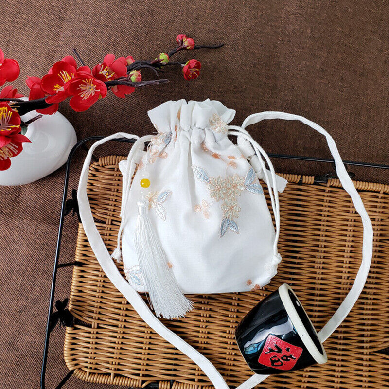 Lovely Embroidered Chinese Hanfu Purse Tote Bag Wallet Handbag Change Purse