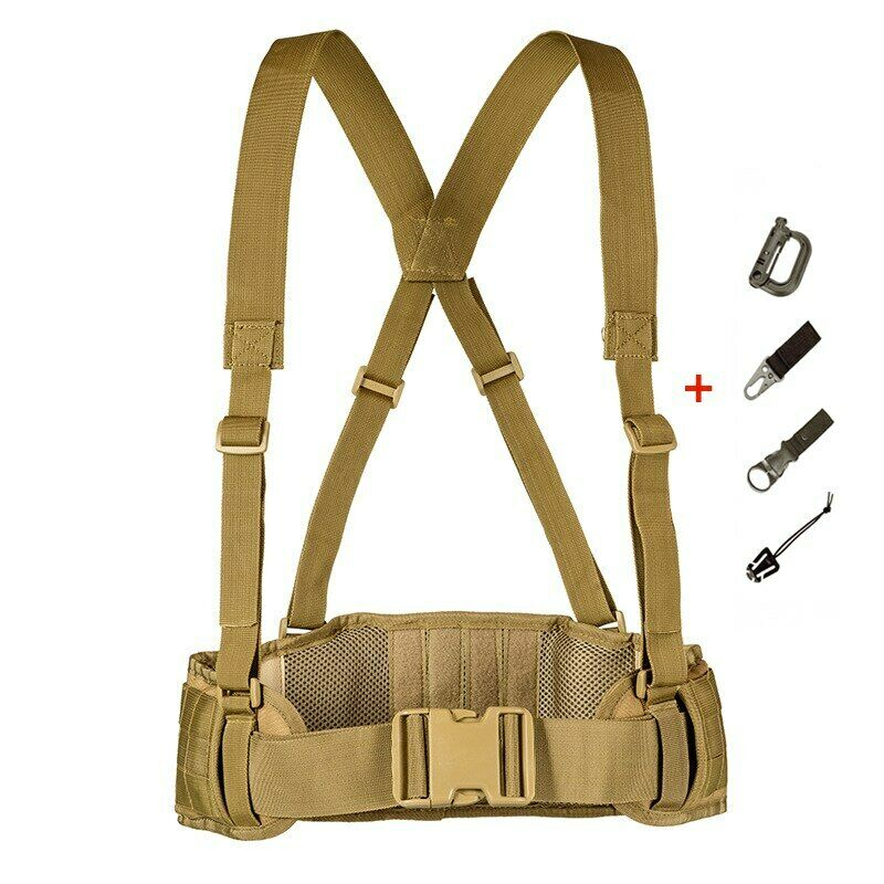 Army War Battle Belt Military Tactical Nylon Waist Bag Tools Carrier CS Belt