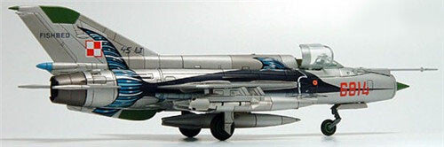 HM Mikoyan-Gurevich MiG-21MF Fishbed Polish 1/72 DIECAST Plane Pre-builded Model