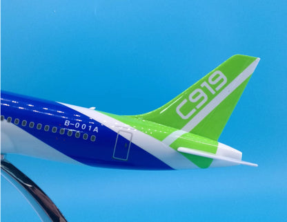 38CM CHINA COMAC C919 B-001A Commerce Passenger Airplane Resin Aircraft PModel