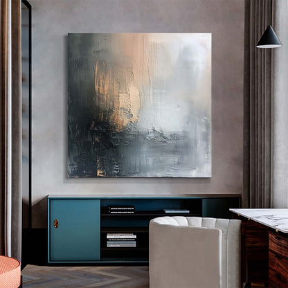 Large Abstract Paintings On Canvas Gray Abstract Canvas Art Oil Painting Black