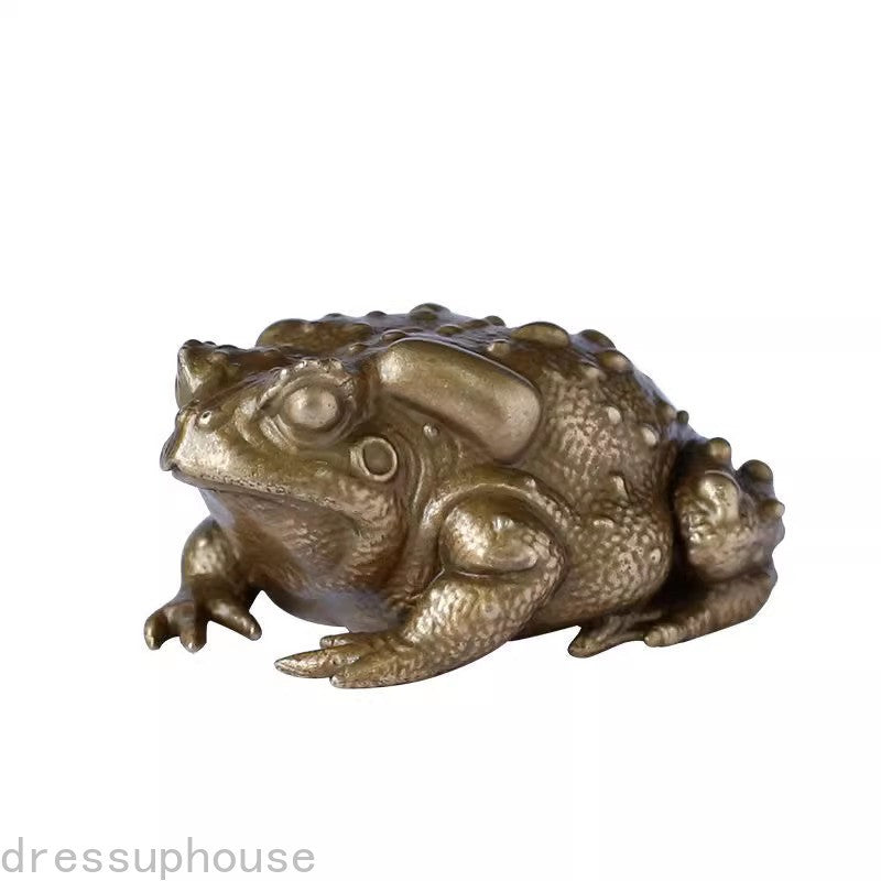 45mm Chinese Retro Brass Ornament Exquisitely The Tea Pet Small Copper Ware