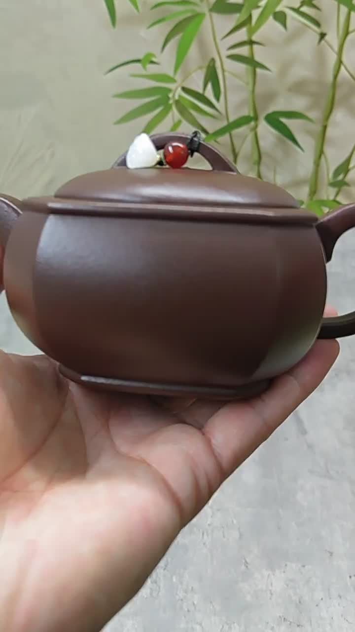 On Sales China Tea Pot 320ml Real Yixing Zisha Purple Grit 10 Infuser Holes Pot
