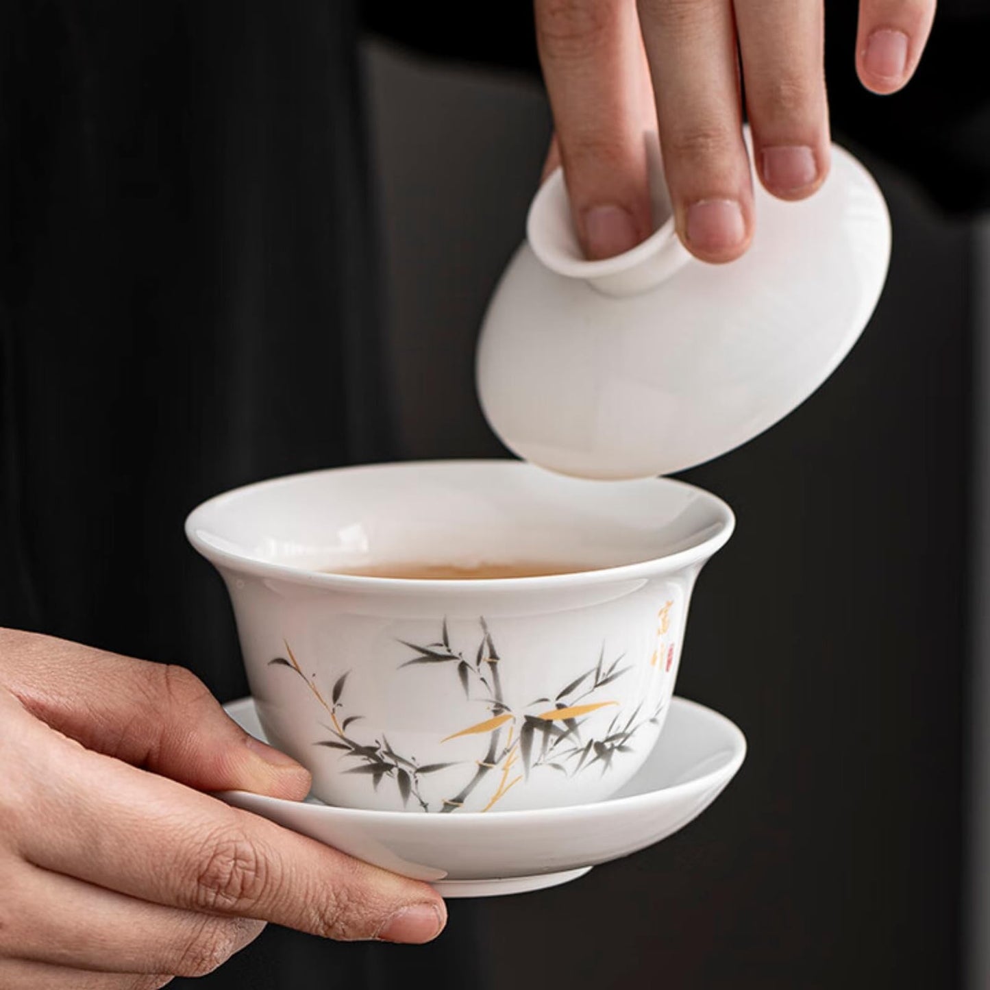 Jade Ceramics Gaiwan 180ml 6.2oz White Porcelain Chinese Tea Bowl