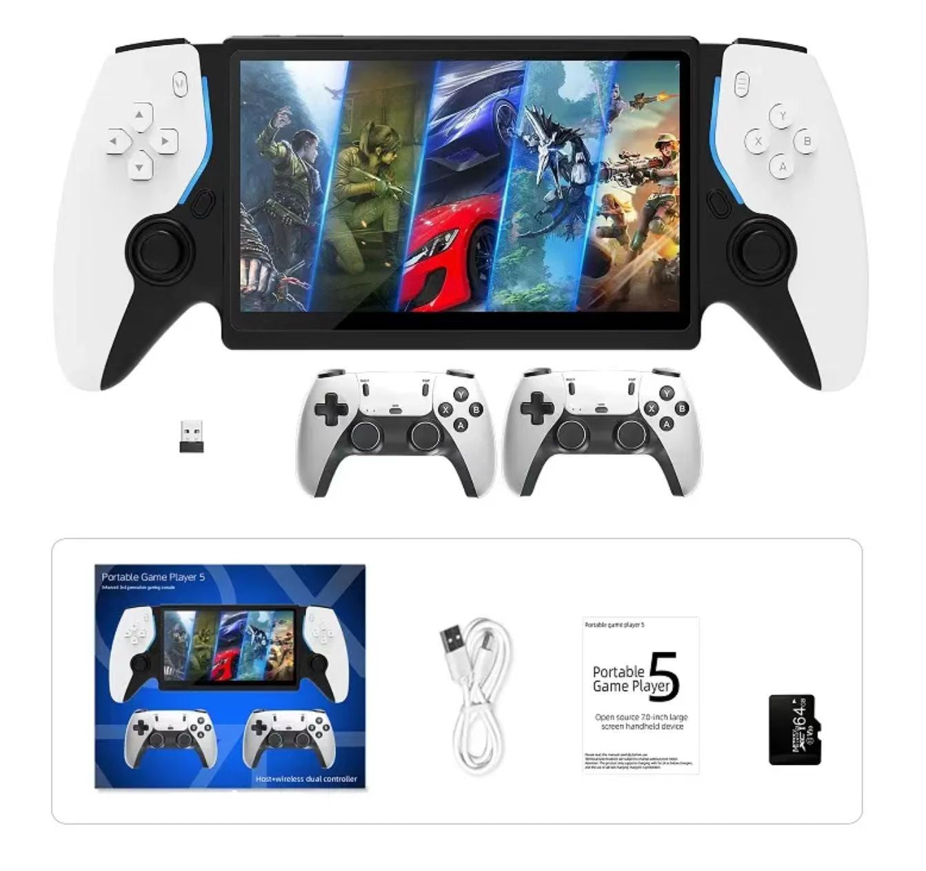 7'' Dual Joystick Retro Handheld Game Console Open-Source System 30+ Emulators