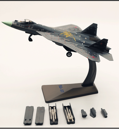 1:72 28CM SU-57 Fighter Aircraft Plane Airplane Diecast Military Aeroplane Model
