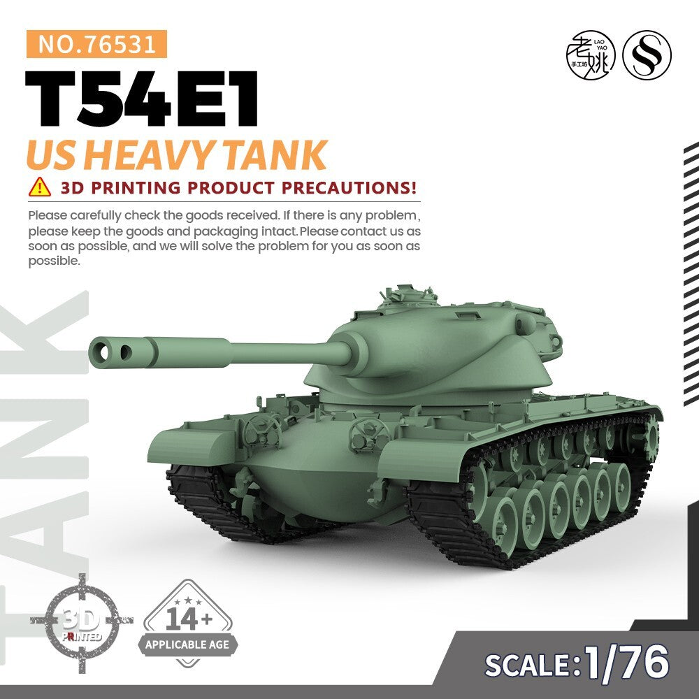 SSMODEL SS76531 1/76 20mm War Gaming Military Model Kit US T54E1 Heavy Tank