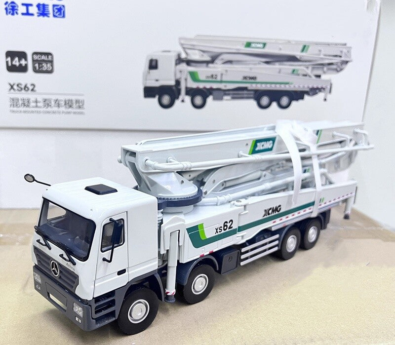 1:35 XCMG SX62 Concrete Pump Truck Construction Machine Equipment Diecast Model