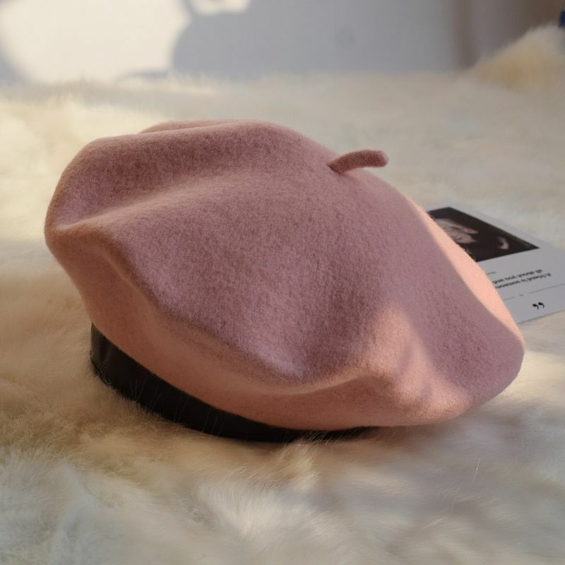 Berets Hat 100% Pure Wool French Artist Women Painter Vintage Warm Walking Cap
