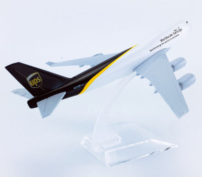 16cm UPS BOEING 747-400 Transport Aeroplane Airplane Diecast Aircraft Model