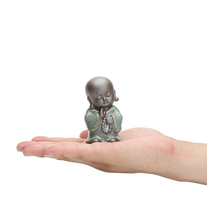 Funny Tea Pet Home Decoration House Warming Gift Mini Buddha Porcelain Tea Play