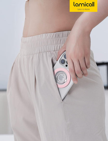 Magnetic Phone Ring Grip Holder Compatible for Magsafe, 360° Rotating with Smoot