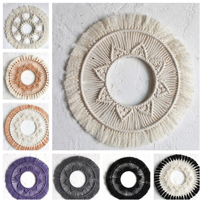 Wall Hanging Tapestry Bohemian Home Decor Woven Macrame Mandala Cotton Rope 42cm