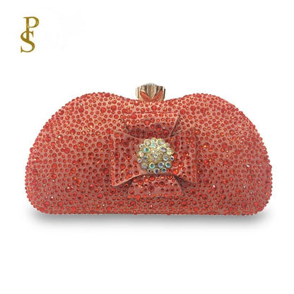 Evening Purse Hasp Beautiful Hand Bag Pouch Traveling Luxury Bags Bow Diamonds