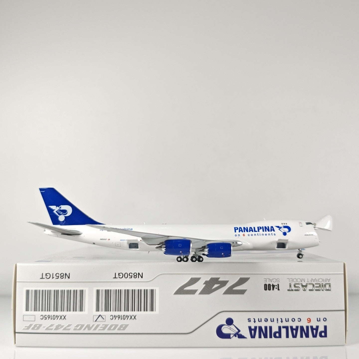 1:400 JC Wings Panalpina Boeing 747-8F Passenger Airplane Diecast Plane Model