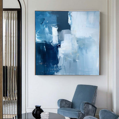 Abstract Wall Art Paintings On Canvas Art Original Painting Wall Decor Biue