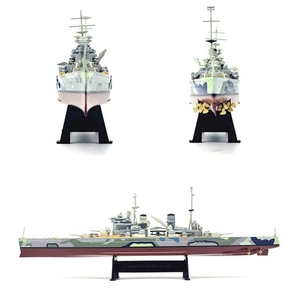 1 Pcs 1:1000 WWII 1941 HMS Prince of Wales Battleship Model With Display Stand