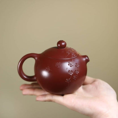 Yixing Zisha Teapot Dragon Blood Sand Plum Xishi Teapot 220cc Tea Set Gift