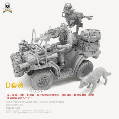 1:35 resin figure model US Navy SEALs Soldiers and Terrain Vehicles (D-set)