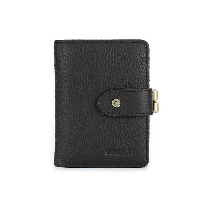 Kiss Lock Wallet RFID Genuine Leather Metal Frame Card Holder Coin Purse Handbag