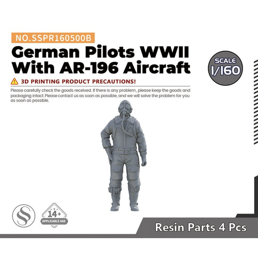 SSMODEL SSPR160500B 1/160 German Pilots WWII With AR-196 Aircraft