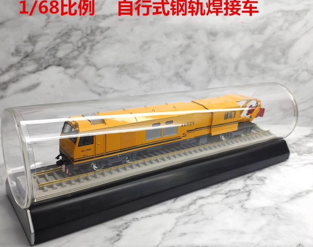 1:68 34CM Self-propelled Rail Welding Vehicle Train Diecast Model Collection