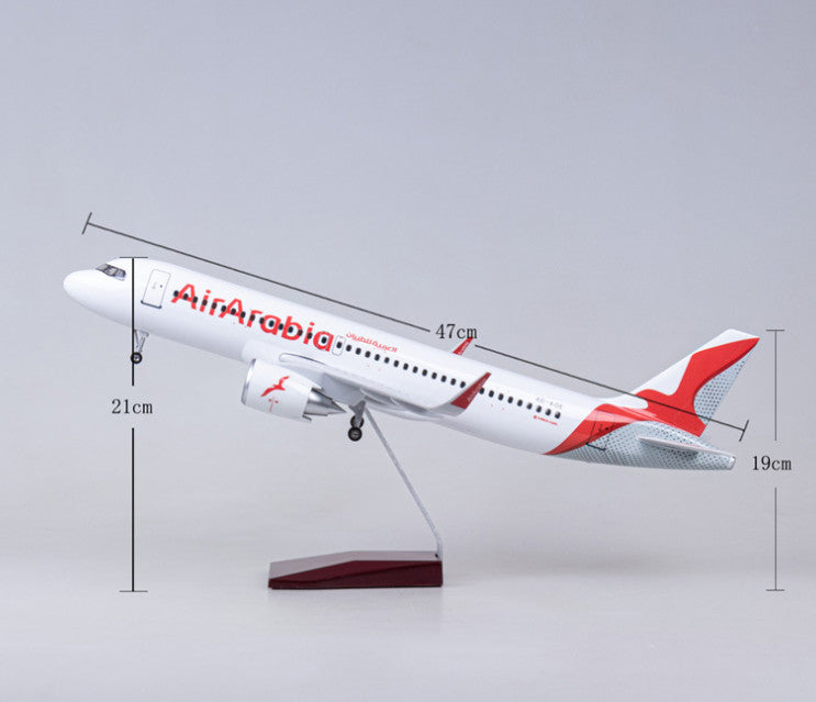 47CM 1:80 Air Arabia AIRBUS A320neo Airplane Landing Gears Resin Aircraft Model