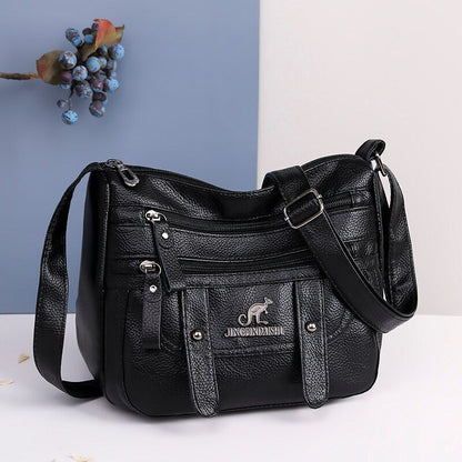 Vintage Handbag Synthetic Leather Crossbody Shoulder Messenger Bags 24*9*19 CM