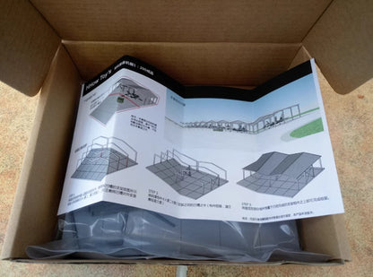 1/200 Airfield Accessories M-0201 Air Force Hangar Scene Model(No Aircraft)