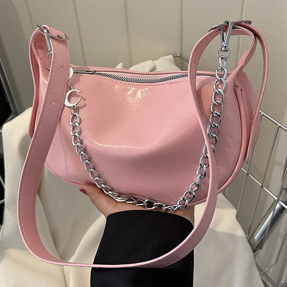 Chain Shoulder Bags Handbags Crossbody Synthetic Leather Underarm Shopper Purses