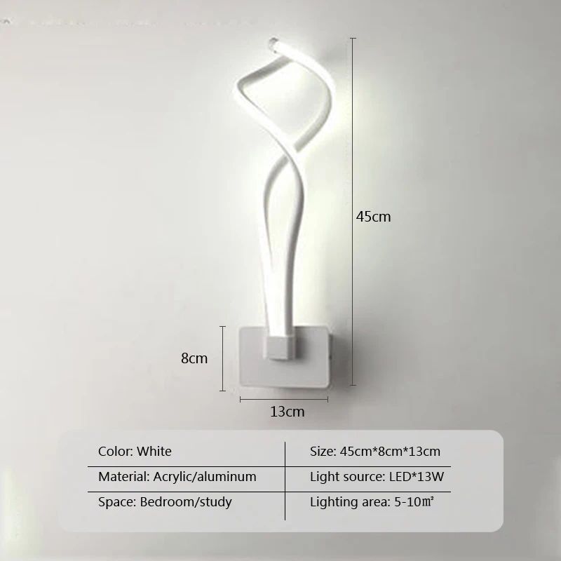 LED Wall Lamp Modern Minimalist Home Indoor Living Room Sconce Light Decorations