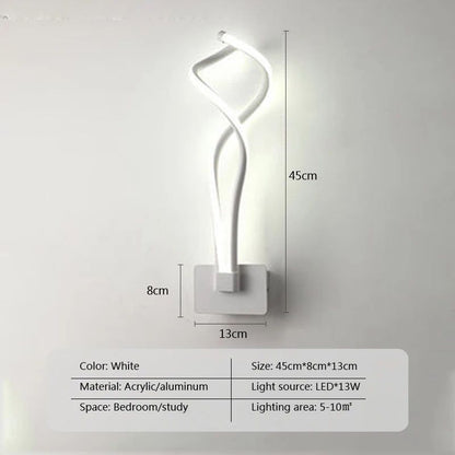 LED Wall Lamp Modern Minimalist Home Indoor Living Room Sconce Light Decorations