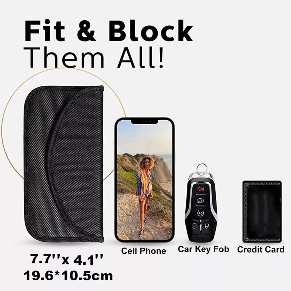 Faraday Bag Cell Phone Wallet Blocker RFID Signal Blocking Shielding Pouch Lot