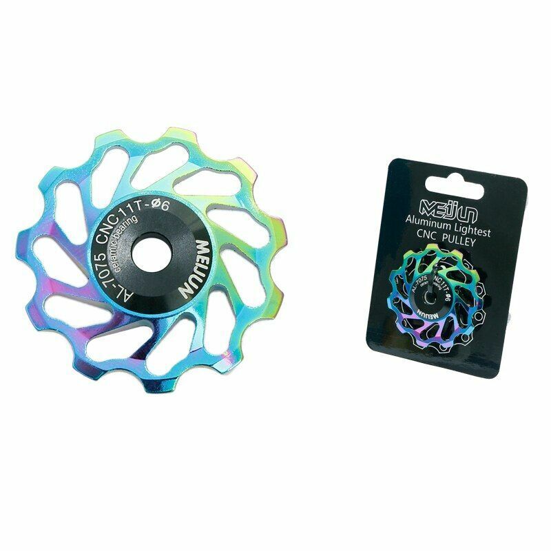 Rear Derailleur Guide Wheel 2pcs MTB Road Bike Ceramic Pulley 7005 11T Cycling