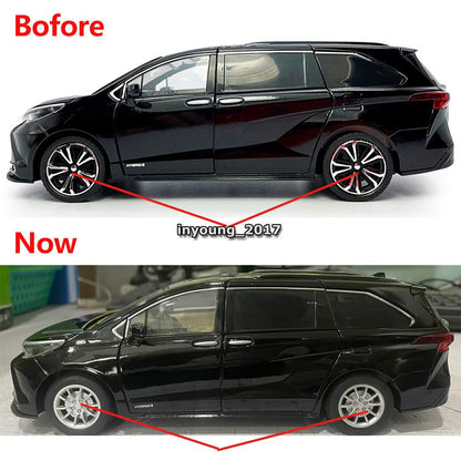 1/24 Sienna MPV Model Toy Car Metal Diecast Toy Vehicle Boys Toys for Kids Gifts