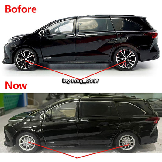 1/24 Sienna MPV Model Toy Car Metal Diecast Toy Vehicle Boys Toys for Kids Gifts